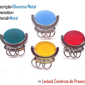 CHAVEIRO EM METAL.. TAM: 8x6x1cm