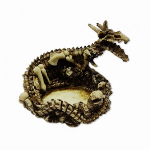 CINZEIRO DE MESA MODELO DRAGÃO ESQUELETO EM RESINA REF: AP2924 CINZEIRO DE MESA MODELO DRAGÃO ESQUELETO EM RESINA REF: AP2924