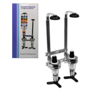 SUPORTE DE MESA PARA 2 GARRAFAS EM METAL REF: AP36666-2T