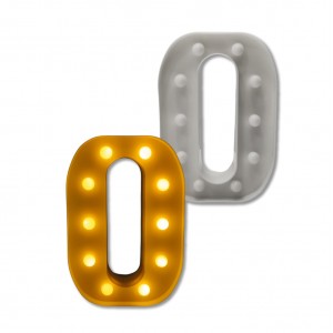 LUMINÁRIA DECORATIVA BRANCA LETRA O EM PLÁSTICO REF: AP6092BR-O LUMINÁRIA DECORATIVA BRANCA LETRA O EM PLÁSTICO REF: AP6092BR-O