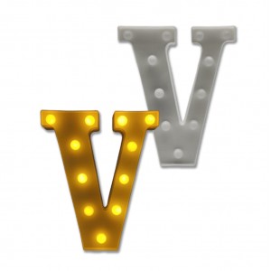 LUMINÁRIA DECORATIVA BRANCA LETRA V EM PLÁSTICO REF: AP6092BR-V LUMINÁRIA DECORATIVA BRANCA LETRA V EM PLÁSTICO REF: AP6092BR-V