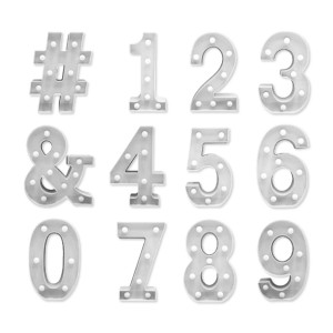 LUMINÁRIA LED DECORATIVA NÚMERO BRANCA EM PLÁSTICO REF: AP6092BR