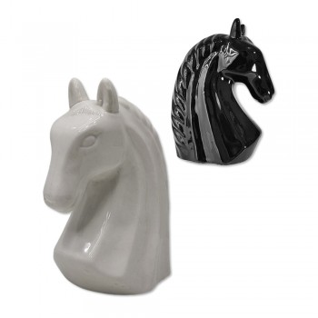 ENFEITE DECORATIVO DE MESA MODELO CAVALO EM CERÂMICA REF: AP6882M
