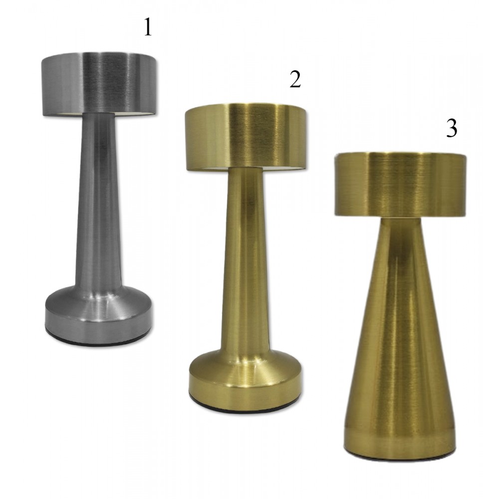 LUMINÁRIA DECORATIVA DE MESA COM CABO USB LED 3 TONS DE METAL REF: APB06T-C