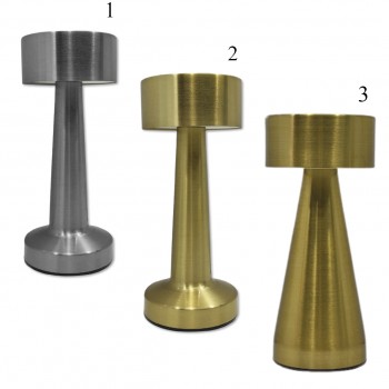 LUMINÁRIA DECORATIVA DE MESA COM CABO USB LED 3 TONS DE METAL REF: APB06T-C