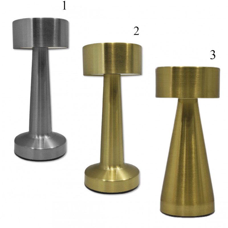 LUMINÁRIA DECORATIVA DE MESA COM CABO USB LED 3 TONS DE METAL REF: APB06T-C