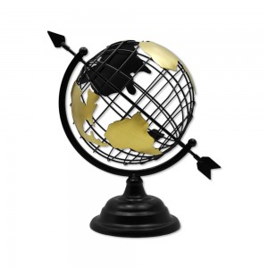 ENFEITE EM METAL DE MESA PARA DECORAÇÃO MODELO GLOBO TERRESTRE EM METAL REF: APBY7140BK-G ENFEITE EM METAL DE MESA PARA DECORAÇÃO MODELO GLOBO TERRESTRE EM METAL REF: APBY7140BK-G