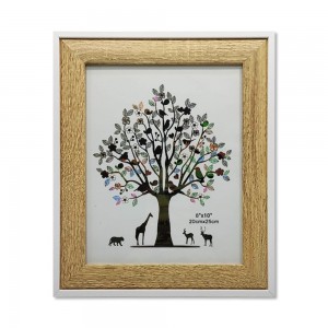 PORTA RETRATO DECORATIVO NO TAMANHO DE 20X25 CM EM MADEIRA MDF E VIDRO REF: APMD8163-4