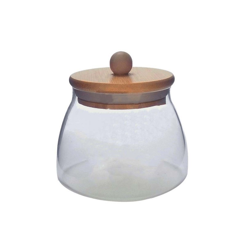 POTE DE VIDRO COM TAMPA EM BAMBU 350ML REF: APPD350ML POTE DE VIDRO COM TAMPA EM BAMBU 350ML REF: APPD350ML
