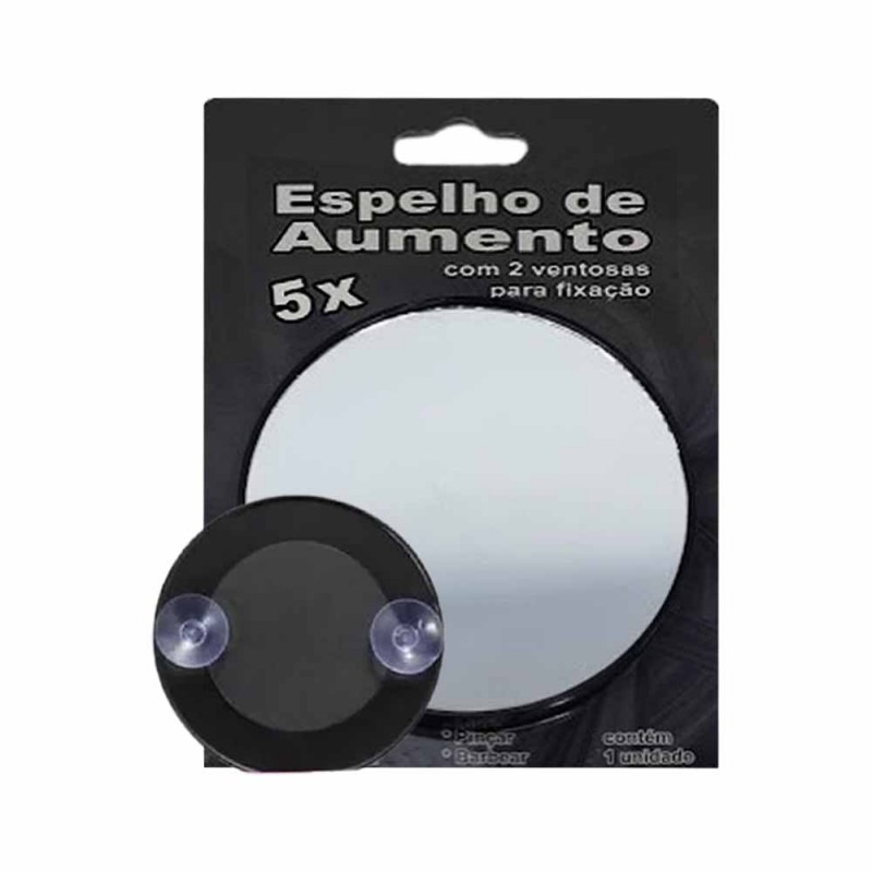 ESPELHO COM 2 VENTOSA PARA FIXAÇÃO EM PLÁSTICO REF: B0504
