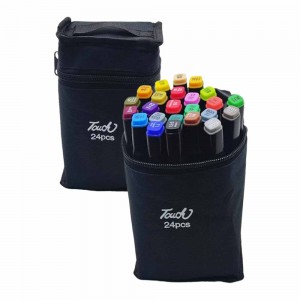 KIT COM 24 CANETAS MARCADORAS DE PONTA DUPLA PROFISSIONAL REF: WH-MKB24 KIT COM 24 CANETAS MARCADORAS DE PONTA DUPLA PROFISSIONAL REF: WH-MKB24