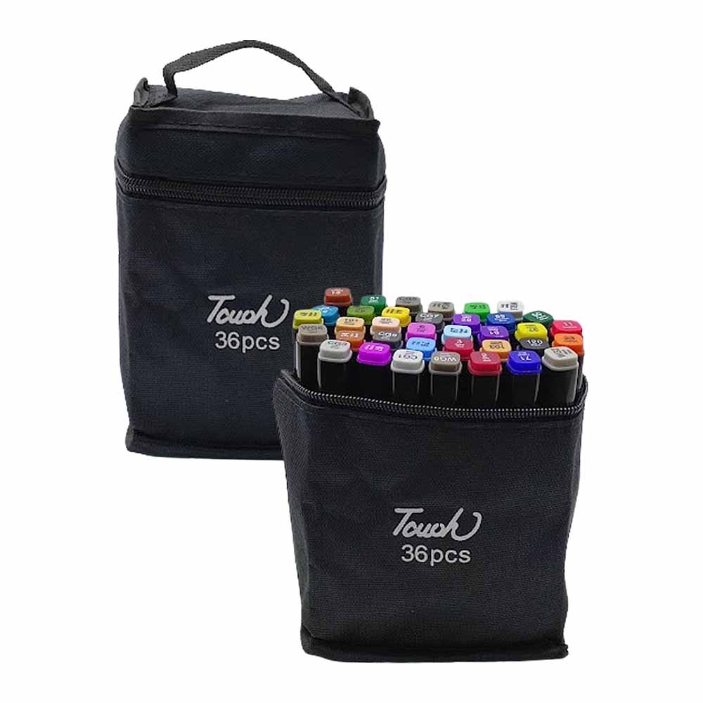 KIT COM 36 CANETAS MARCADORAS DE PONTA DUPLA PROFISSIONAL REF: WH-MKB36 KIT COM 36 CANETAS MARCADORAS DE PONTA DUPLA PROFISSIONAL REF: WH-MKB36