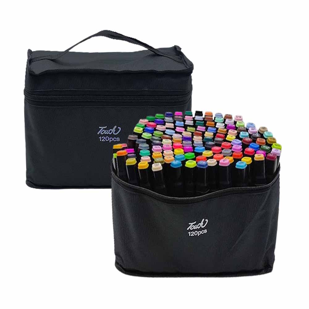 KIT COM 120 CANETAS MARCADORAS DE PONTA DUPLA PROFISSIONAL REF: WH-MKB120 KIT COM 120 CANETAS MARCADORAS DE PONTA DUPLA PROFISSIONAL REF: WH-MKB120