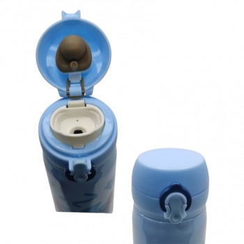 GARRAFA TÉRMICA MODELO STITCH EM INOX 400ML REF: DQH043-ST2