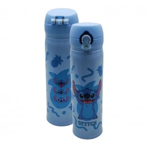 GARRAFA TÉRMICA MODELO STITCH EM INOX 400ML REF: DQH043-ST2 GARRAFA TÉRMICA MODELO STITCH EM INOX 400ML REF: DQH043-ST2