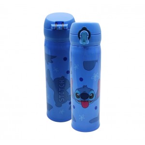 GARRAFA TÉRMICA MODELO STITCH EM INOX 400ML REF:DQH043-ST3 GARRAFA TÉRMICA MODELO STITCH EM INOX 400ML REF:DQH043-ST3