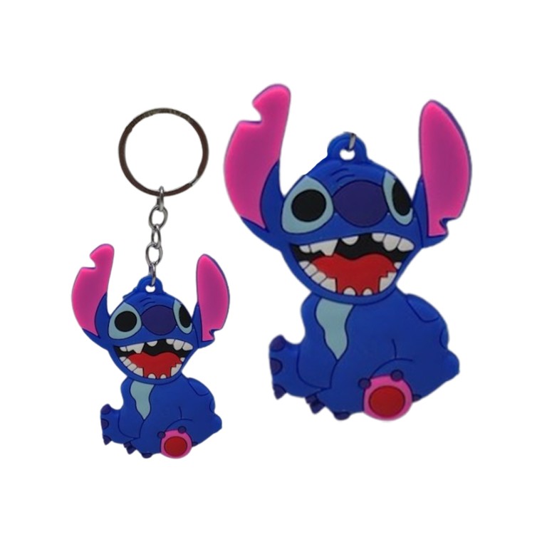 CHAVEIRO MODELO STITCH EM METAL E SILICONE REF: DYG002-ST3