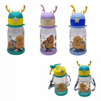 GARRAFA COM ALÇA MODELO CAPIVARA EM PLÁSTICO  600ML REF: GDR1600