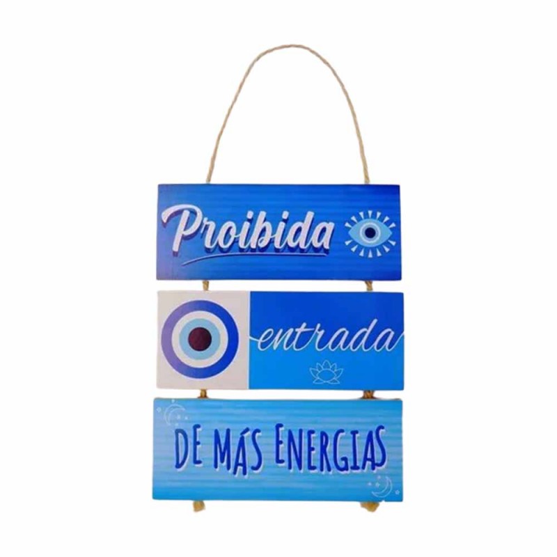 PLACA COM CORDA 3 PEÇAS MODELO PROIBIDA A ENTRADA DE MÁS ENERGIAS REF: JPL2108 PLACA COM CORDA 3 PEÇAS MODELO PROIBIDA A ENTRADA DE MÁS ENERGIAS REF: JPL2108
