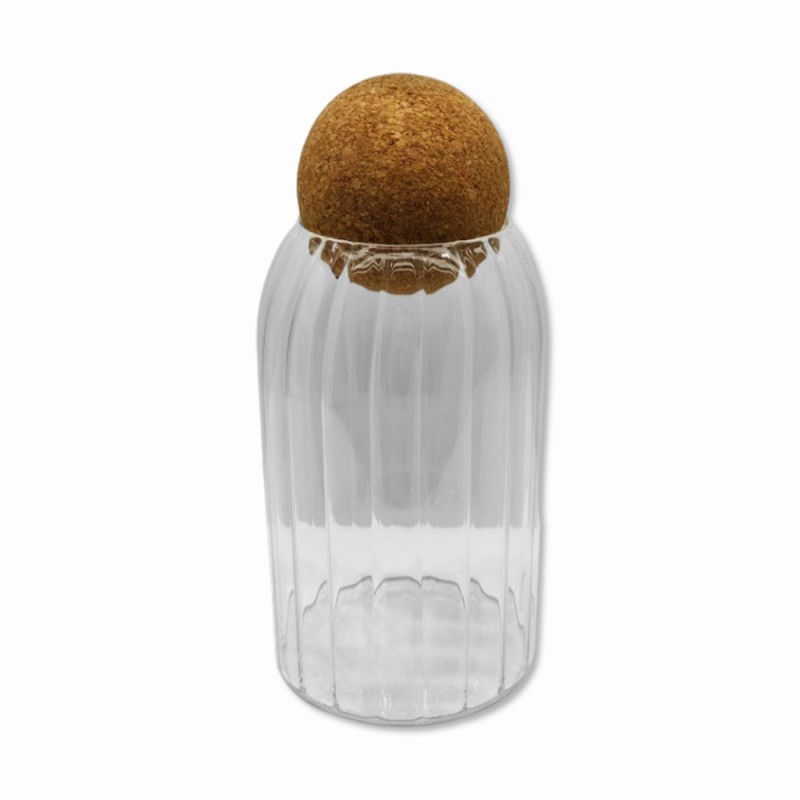 POTE DE VIDRO COM TAMPA EM CORTIÇA 650ML REF: MAZS15 POTE DE VIDRO COM TAMPA EM CORTIÇA 650ML REF: MAZS15