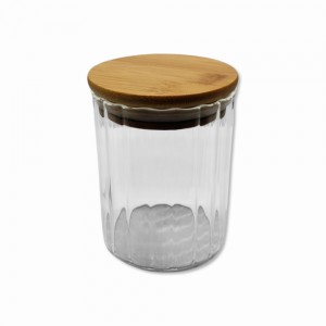 POTE DE VIDRO COM TAMPA EM BAMBU 340ML REF: MAZS810 POTE DE VIDRO COM TAMPA EM BAMBU 340ML REF: MAZS810