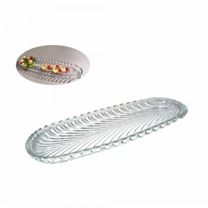 TRAVESSA MODELO FOLHA SANTA EM VIDRO 760ML REF: PL1077GCL TRAVESSA MODELO FOLHA SANTA EM VIDRO 760ML REF: PL1077GCL