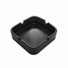CINZEIRO DE MESA QUADRADO EM SILICONE COR PRETO REF: PPS040-A