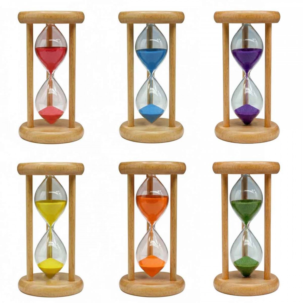 AMPULHETA DECORATIVA DE VIDRO 10CM  REF: R02 