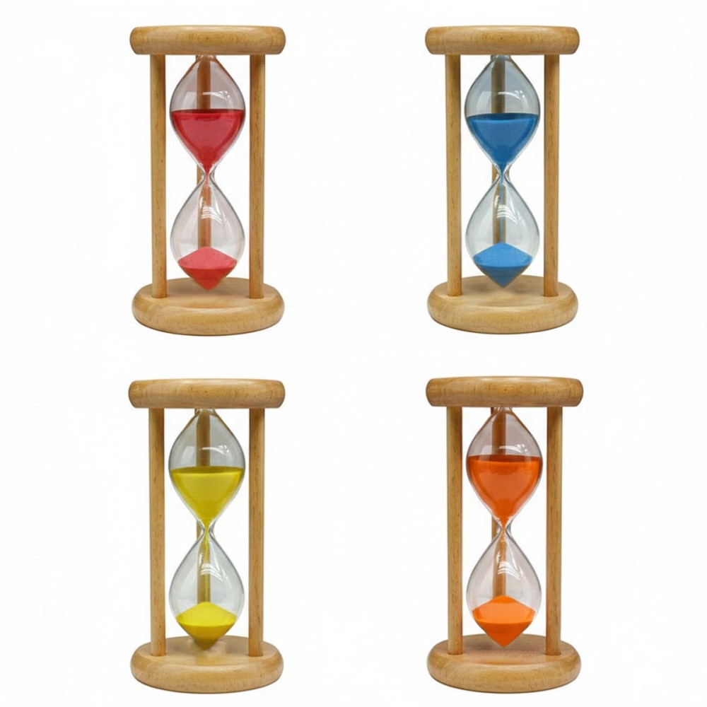 AMPULHETA DECORATIVA DE VIDRO 10CM  REF: R02 