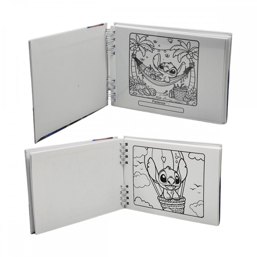CADERNO DE DESENHO MODELO STITCH CAPA DURA COM ENCADERNAÇÃO EM BROCHURA E PLÁSTICO REF: STIT01 CADERNO DE DESENHO MODELO STITCH CAPA DURA COM ENCADERNAÇÃO EM BROCHURA E PLÁSTICO REF: STIT01