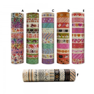 PACOTE DE FITAS ADESIVAS COLORIDAS COM 10 UNIDADES REF: XM-HZ0315