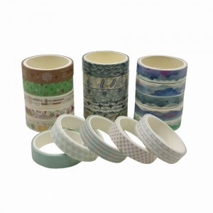 PACOTE DE FITAS ADESIVAS COLORIDAS COM 5 UNIDADES REF: XM-JC04