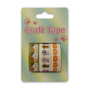 FITA ADESIVA COLORIDA EM PAPEL COM 3 UNIDADES  REF: XM-JD0317B