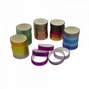 PACOTE DE FITAS ADESIVAS COLORIDAS BRILHANTES COM 5 UNIDADES REF: XM-JD2266