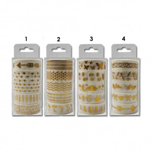 BOX DE FITAS ADESIVAS EM PAPEL COM 5 UNIDADES  REF: XM-JD2305-1