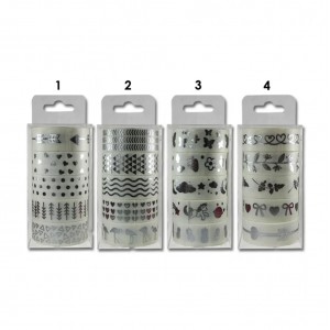 BOX DE FITAS ADESIVAS EM PAPEL COM 5 UNIDADES  REF: XM-JD2305-2